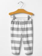Gap Jersey Knit Pants - Light Heather Gray Stripe