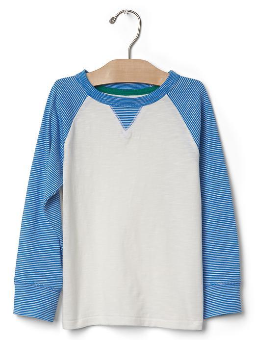 Gap Long Sleeve Baseball Tee - Breezy Blue 504