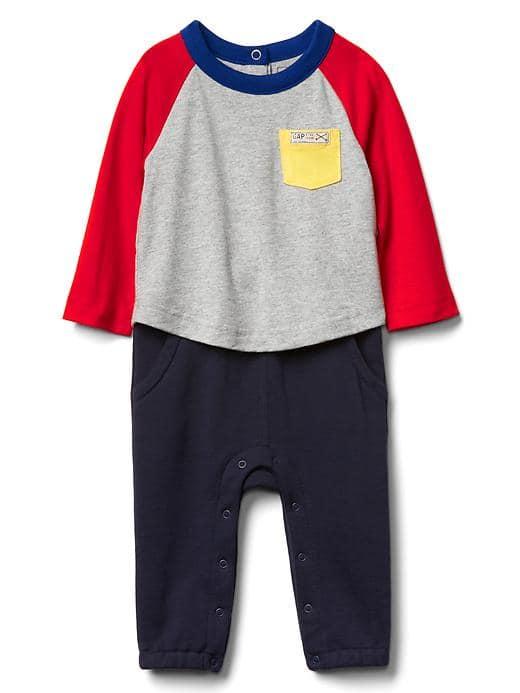 Gap Colorblock Pocket Double Layer One Piece - Gray