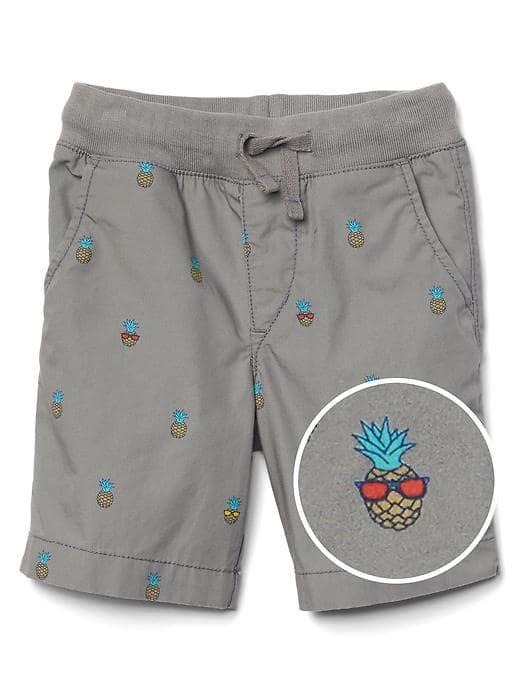 Gap Women Print Pull On Shorts - Pilot Gray