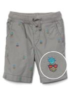 Gap Women Print Pull On Shorts - Pilot Gray