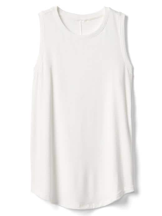 Gap Women Softspun Knit Muscle Tank - White