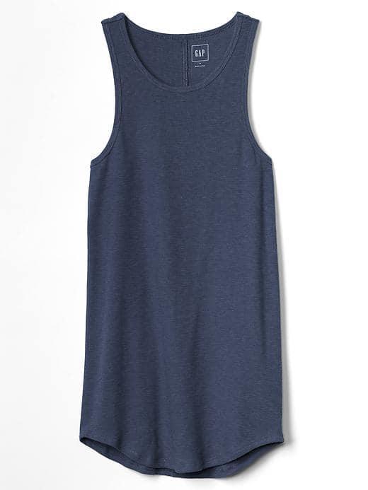 Gap Women Rib Knit Tank - Comet Blue