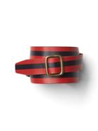 Gap Women Stripe Leather Belt - Slipper Red