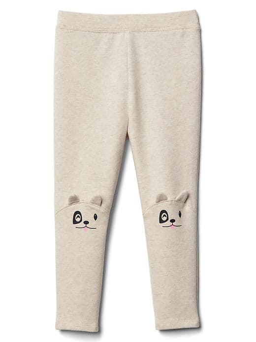 Gap Animal Knee Soft Terry Leggings - Oatmeal Heather