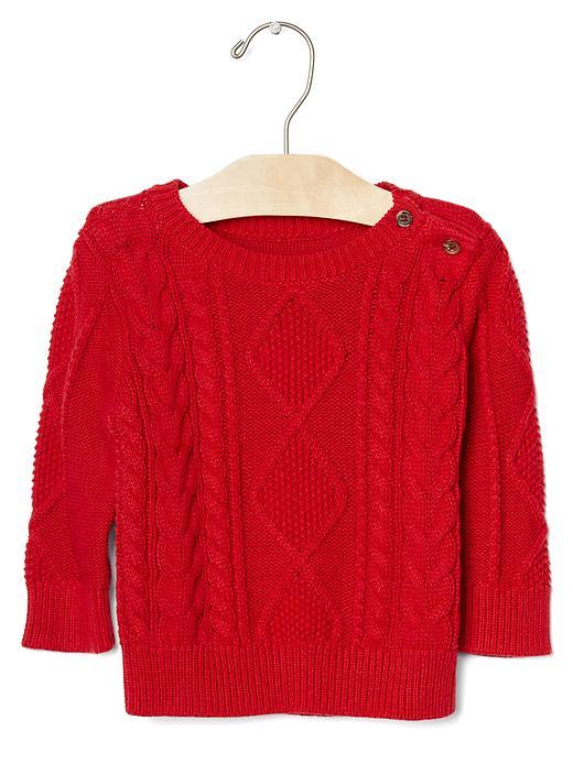 Gap Aran Cable Knit Sweater - Modern Red