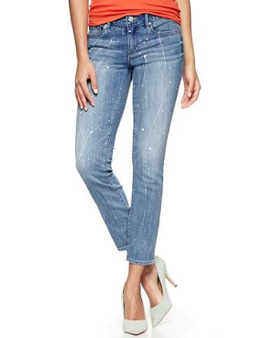 Gap 1969 Splattered Always Skinny Skimmer Jeans