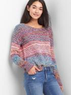 Gap Women Marled Stripe Boatneck Pullover - Multi