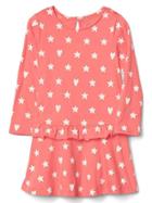 Gap Heart Stars Ruffle Dress - Coral Reef