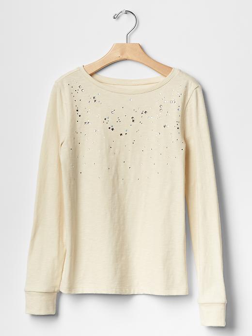 Gap Embellished Long Sleeve Tee - Off White