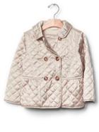 Gap Warmest Quilted Peplum Peacoat - Champagne