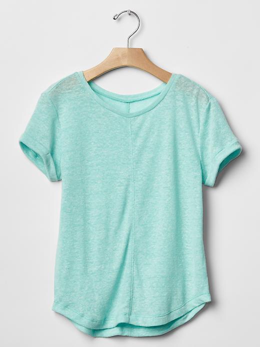 Gap Seam Linen Tee - Shore Blue