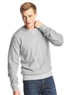 Gap Men French Terry Crewneck Pullover - Grey Heather