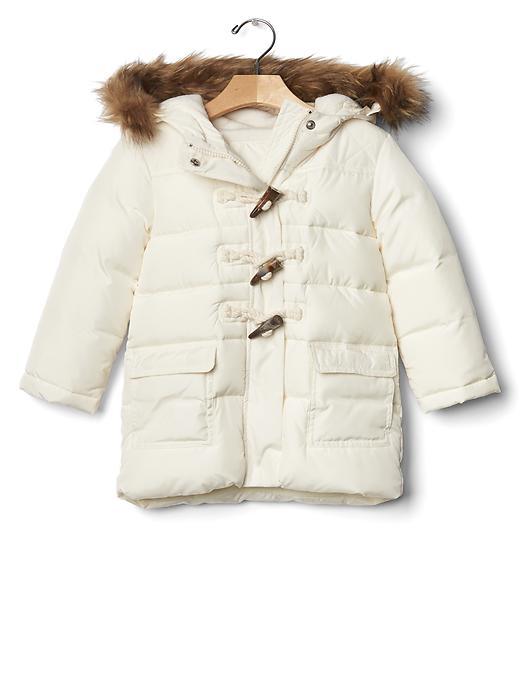 Gap Warmest Duffle Hoodie - Ivory Frost
