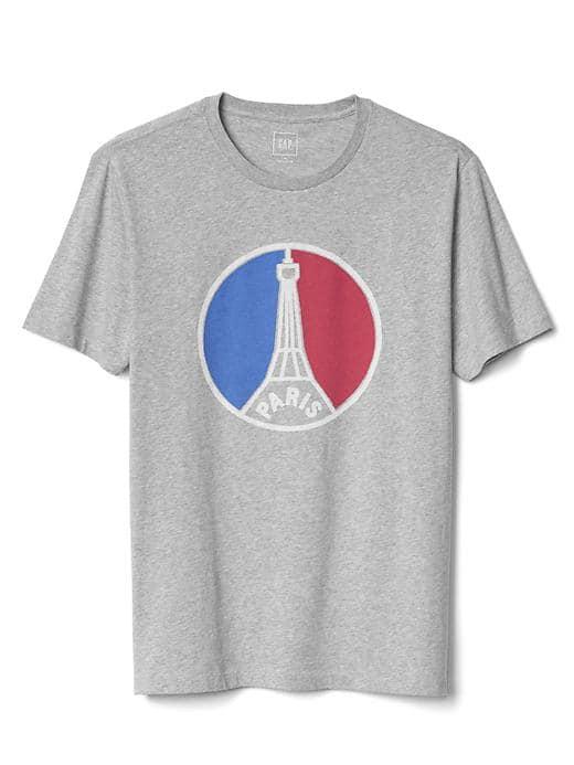 Gap Men Short Sleeve Graphic Tee - Paris Eiffel Tower