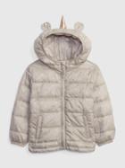 Toddler 100% Recycled 3d Unicorn Puffer Jacket