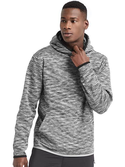 Gap Orbital Fleece Spacedye Pullover Hoodie - New Heather Grey