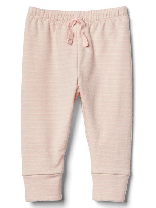 Gap Stripe Soft Terry Leggings - Pink Heather