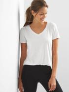 Gap Women Breathe V Neck Tee - Optic White