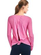 Gap Gapfit Breathe Tie Back Tee - Happy Pink