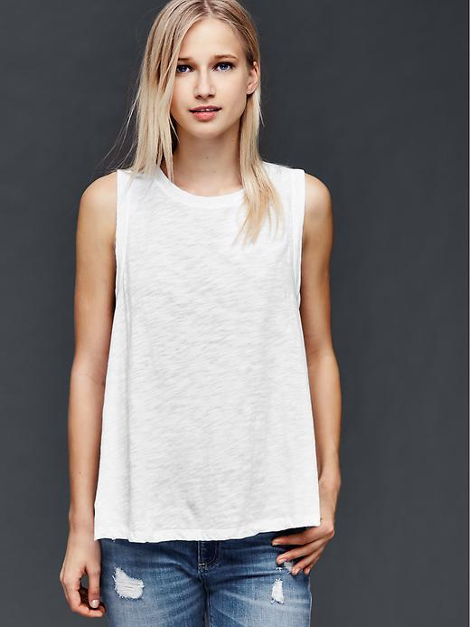 Gap Cotton Slub Swing Tank - White