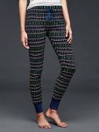 Gap Women Printed Cotton Leggings - Geo Fair Isle Blk