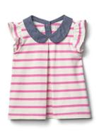 Gap Woven Collar Flutter Top - Pixie Dust Pink