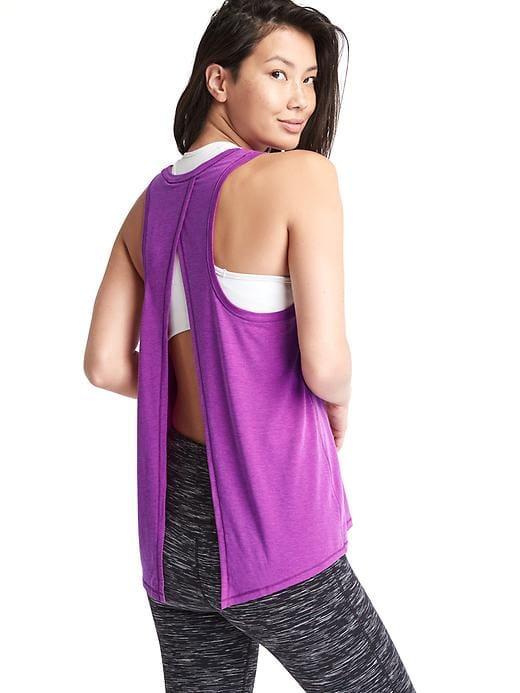 Gap Women Gapfit Breathe Tie Back Tank - Fuchsia Shock