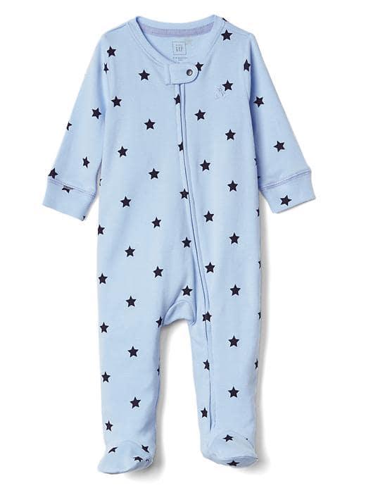 Gap Print Footed Zip One Piece - Elysian Blue