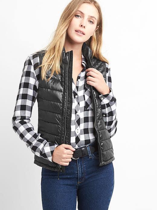 Gap Women Coldcontrol Lite Puffer Vest - Black