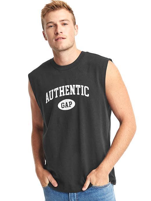 Gap Men The Archive Re Issue Logo Sleeveless Tee - True Black