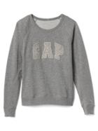 Gap Women Stud Logo Pullover Sweatshirt - Heather Grey