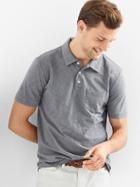 Gap Men Palm Embroidery Polo - Mercury Grey