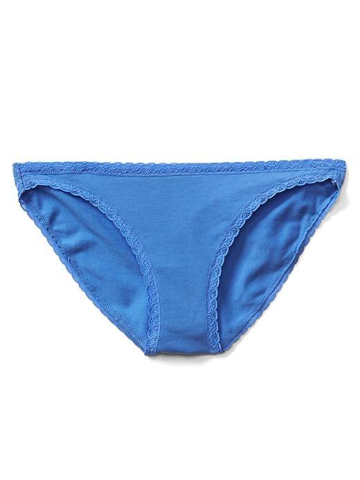 Gap Women Lace Trim Skinny Bikini - Belle Blue