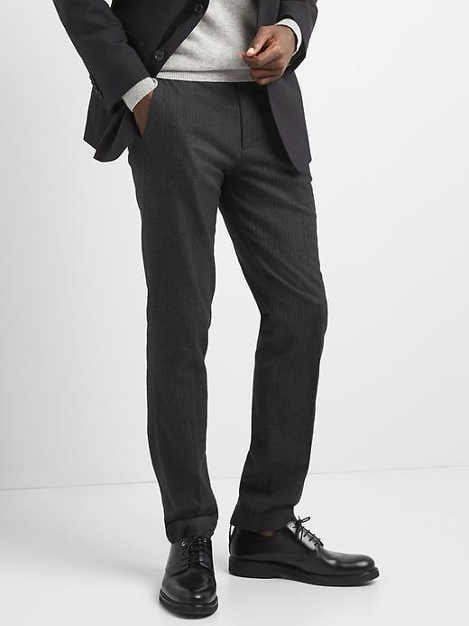Gap Men Twill Pattern Skinny Fit Pants Stretch - Black