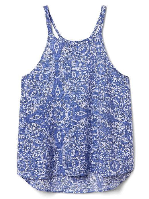 Gap Women Dream Well Print Sleep Cami - Casitas Tiles Blue