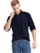 Gap Men Linen Cotton Standard Fit Shirt - Navy