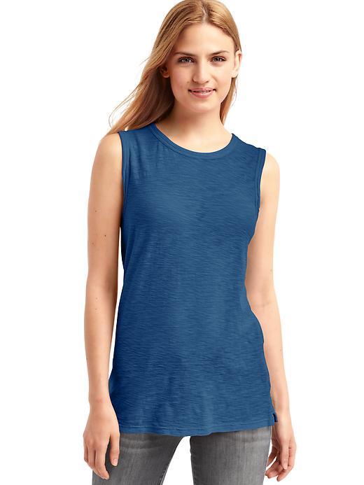 Gap Slub Muscle Tank - Pangea Blue