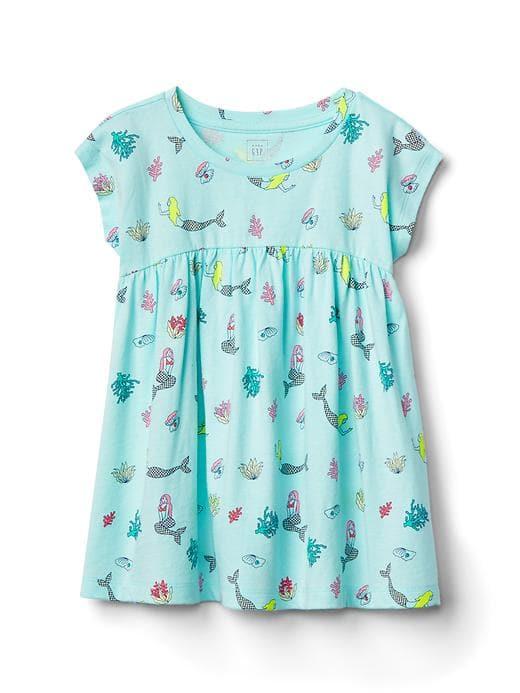 Gap Print Shirred Top - Mermaid