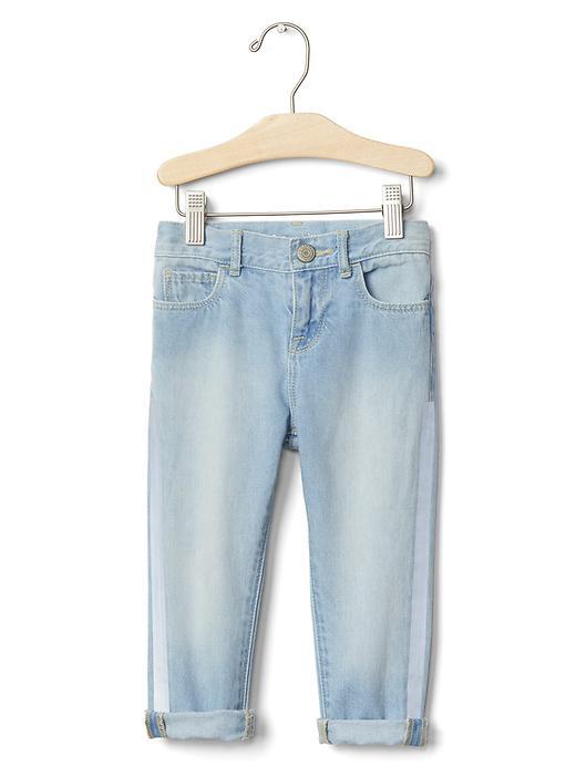 Gap 1969 Denim Girlfriend Jeans - Blue Side Stripe
