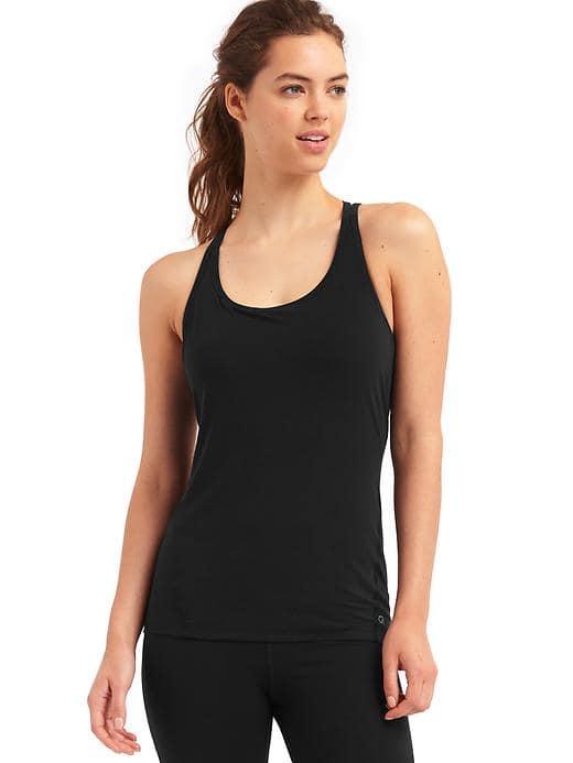 Gap Women Gapfit Breathe Strappy Shelf Tank - True Black