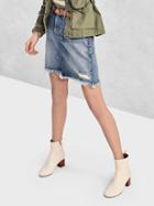 Gap Women Denim Mini Pencil Skirt - Light Indigo