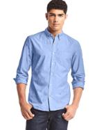 Gap Men True Wash Button Down Slim Fit Shirt - Constellation Blue