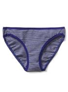 Gap Women Low Rise Bikini - Heather Stripes Blue