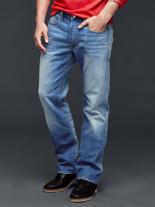 Gap Men 1969 Boot Fit Jeans Light Wash - Bright Stone Wash