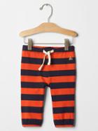 Gap Banded Stripe Pants - Orange Pop