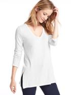 Gap Softspun Knit Slit Tunic - White