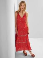Gap Women Floral Halter Maxi Dress - Red Floral Print