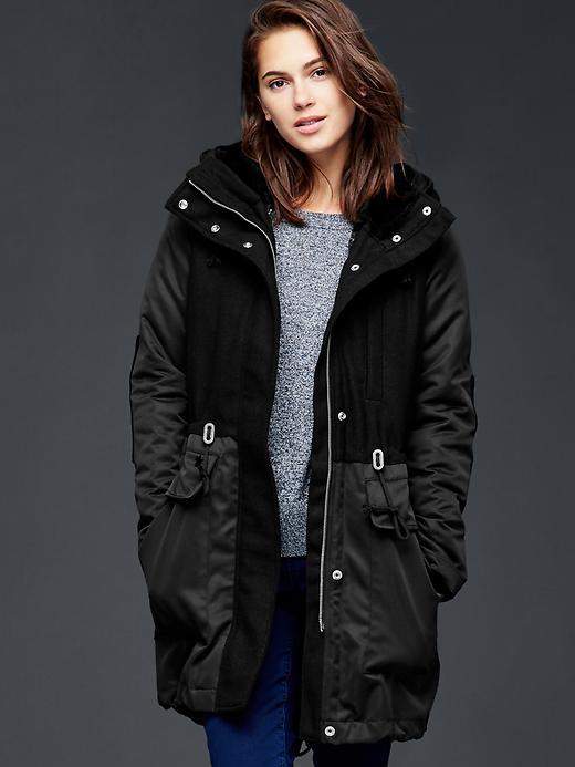 Gap Three In One Parka Jacket - Black Night