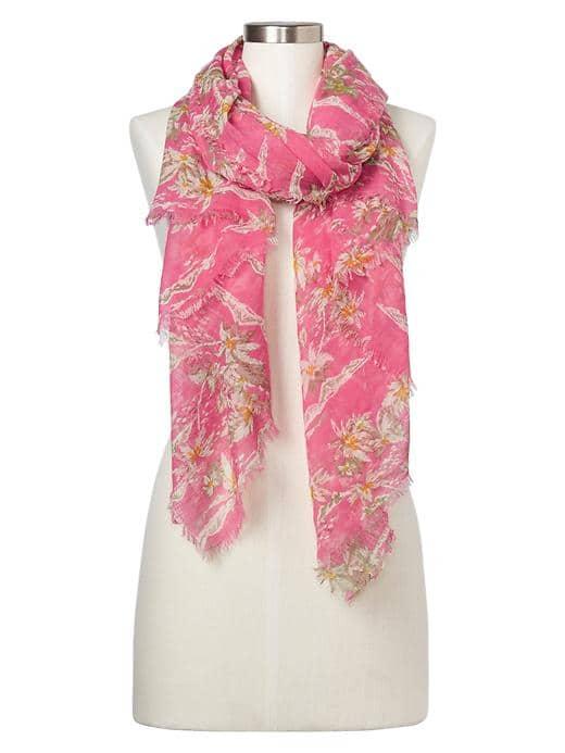 Gap Women Drapey Fringe Aloha Scarf - Hot Pink